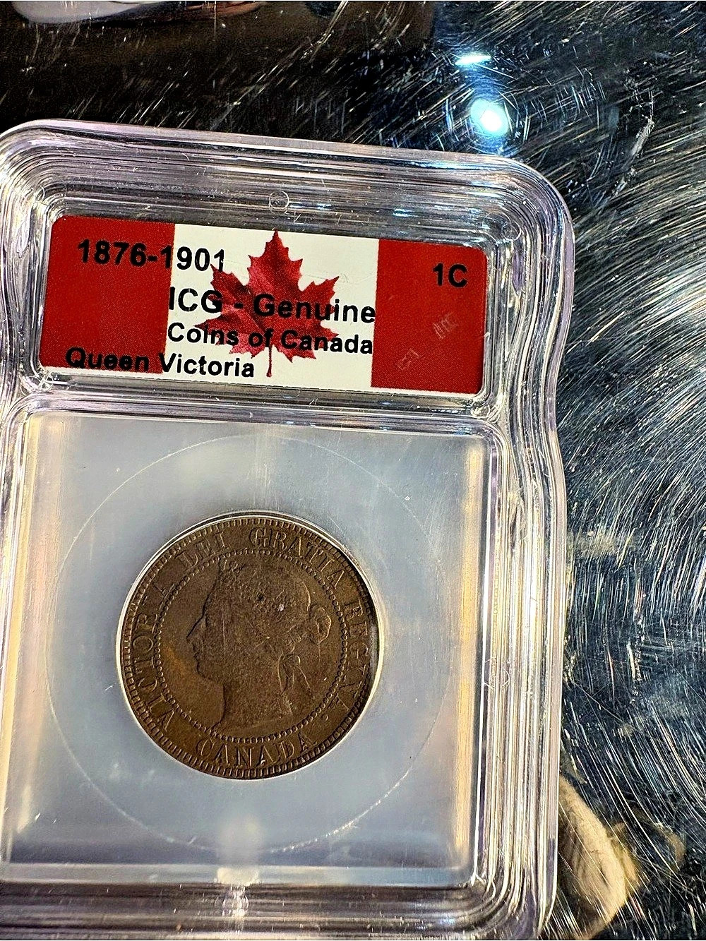 ICG Canadian 1876-1901 Queen Victoria 1 Cent Canadian Queen Victoria 1 Cent Coin